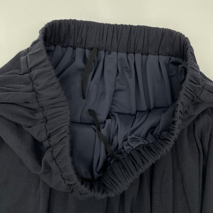 PLAIN PEOPLE プレインピープル A1561US303 Navy sheer high-twist jersey gathered skirt skirt