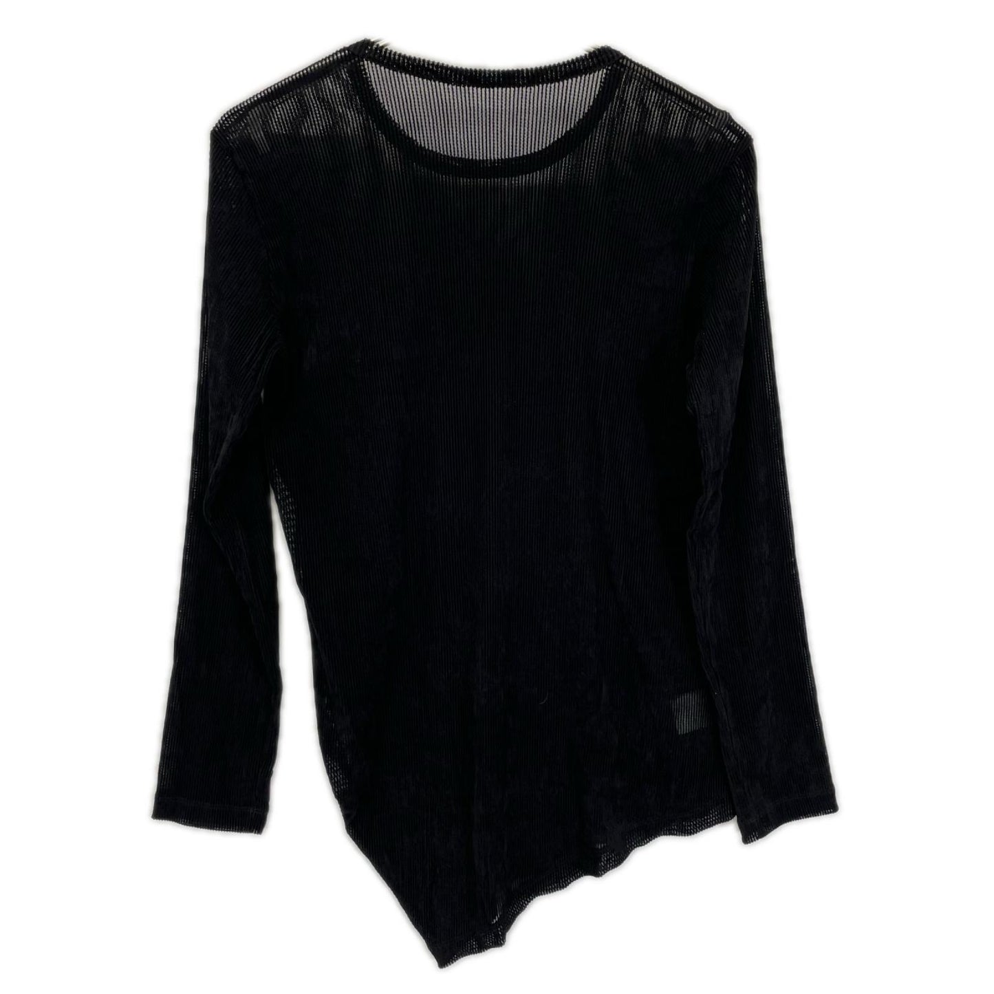 Y's ワイズ YP-T67-564 ブラック NY TULLE DLOCKED ROUND NECK T トップス