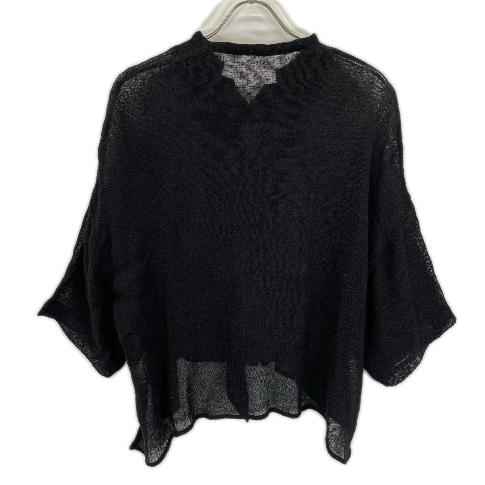 Y's ワイズ YT-B22-329 ブラック LENO CLOTH HALF SLEEVE BOX シャツ トップス