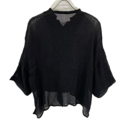 Y's ワイズ YT-B22-329 ブラック LENO CLOTH HALF SLEEVE BOX シャツ トップス