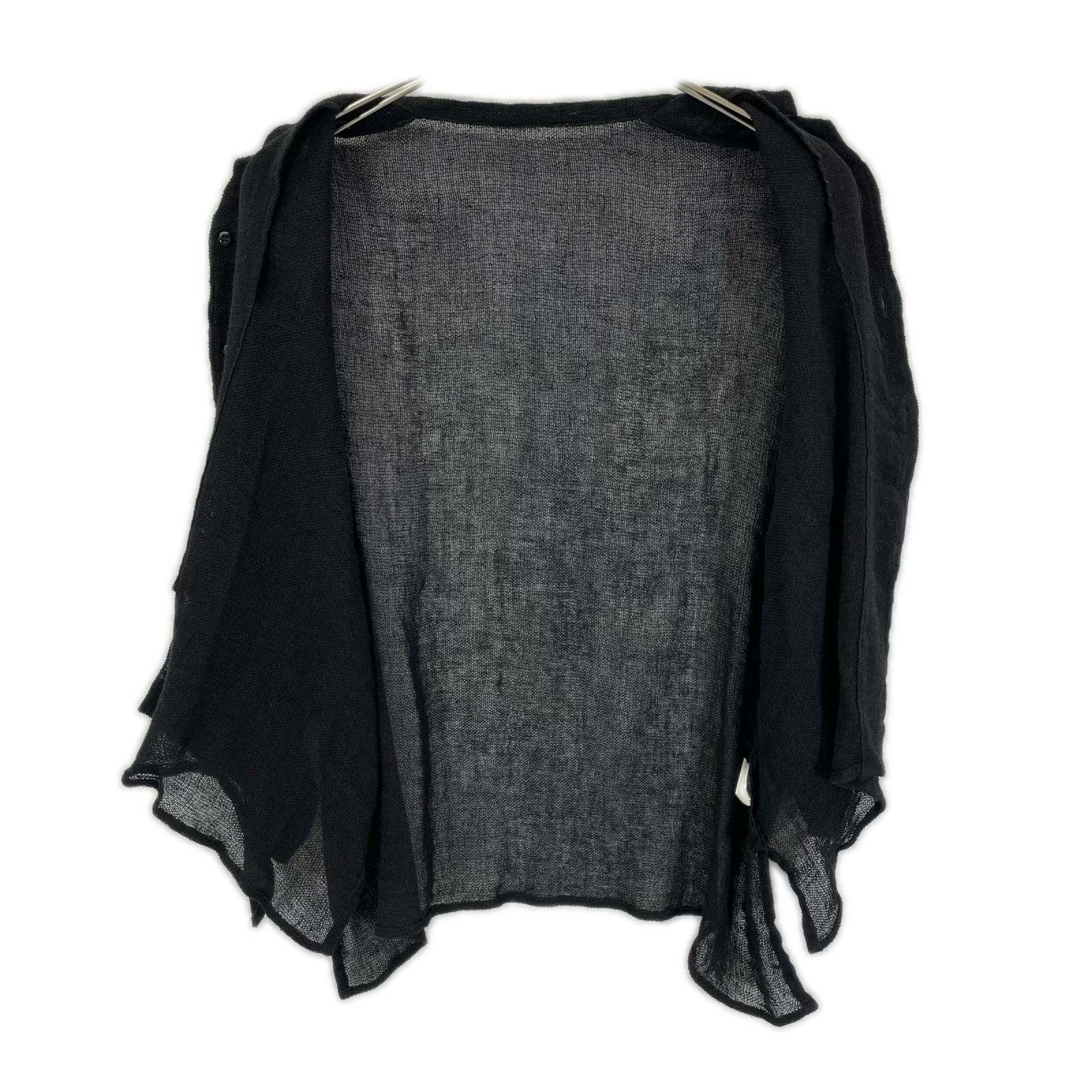Y's ワイズ YT-B22-329 ブラック LENO CLOTH HALF SLEEVE BOX シャツ トップス