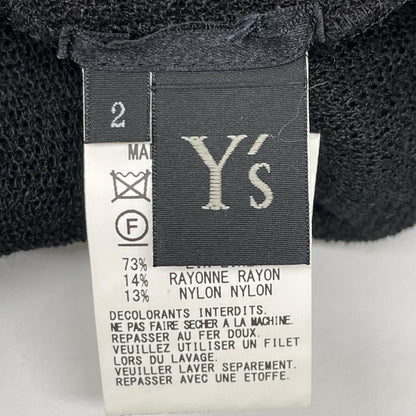 Y's ワイズ YT-B22-329 ブラック LENO CLOTH HALF SLEEVE BOX シャツ トップス