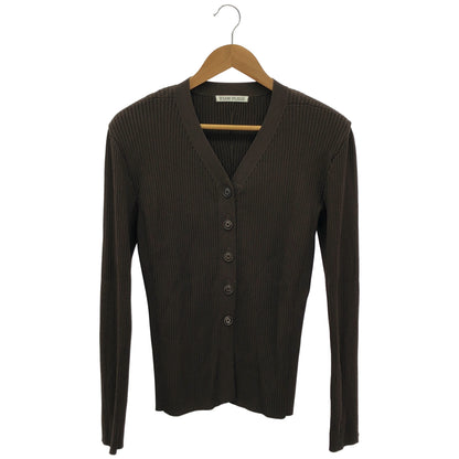 R'IAM-PLAGE リアムプラージュ 25AW 25-080-922-6020 ブラウン リブ編み シェイプカーディガン トップス