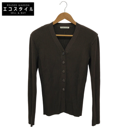 R'IAM-PLAGE リアムプラージュ 25AW 25-080-922-6020 ブラウン リブ編み シェイプカーディガン トップス