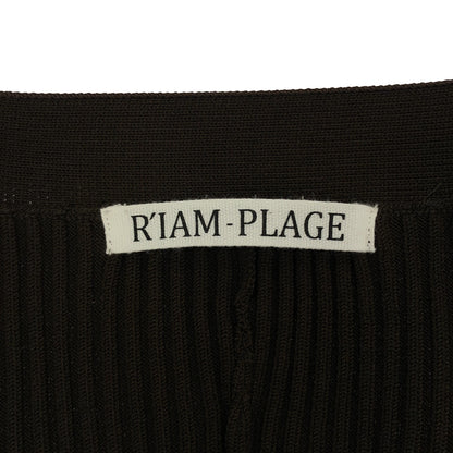 R'IAM-PLAGE リアムプラージュ 25AW 25-080-922-6020 ブラウン リブ編み シェイプカーディガン トップス