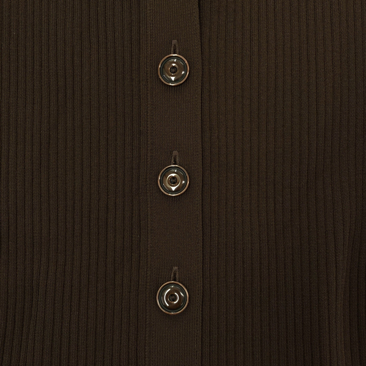 R'IAM-PLAGE リアムプラージュ 25AW 25-080-922-6020 ブラウン リブ編み シェイプカーディガン トップス