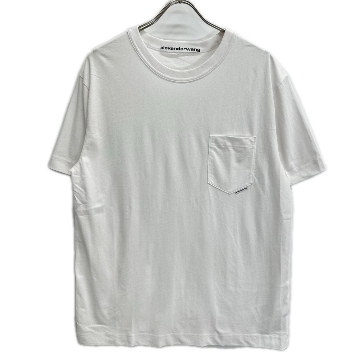 ALEXANDER WANG アレキサンダーワン UCC2221528 ホワイト 胸ポケット クルーネック半袖Tシャツ トップス