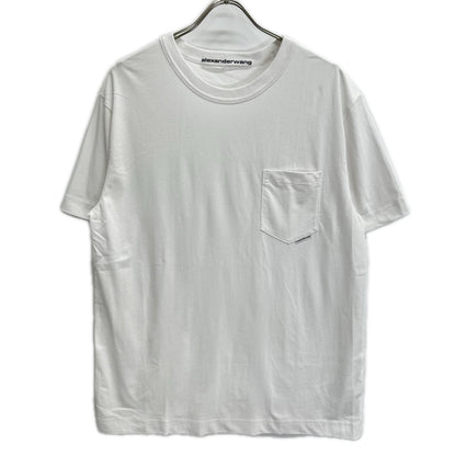 ALEXANDER WANG アレキサンダーワン UCC2221528 ホワイト 胸ポケット クルーネック半袖Tシャツ トップス