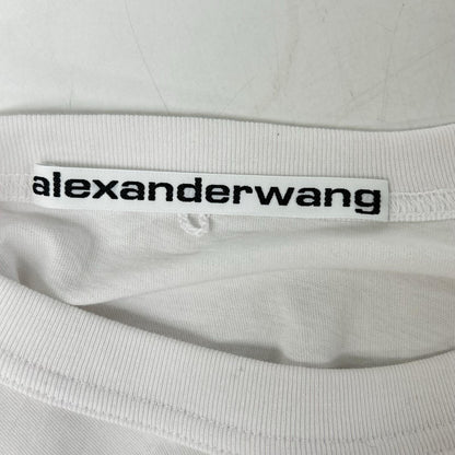 ALEXANDER WANG アレキサンダーワン UCC2221528 ホワイト 胸ポケット クルーネック半袖Tシャツ トップス