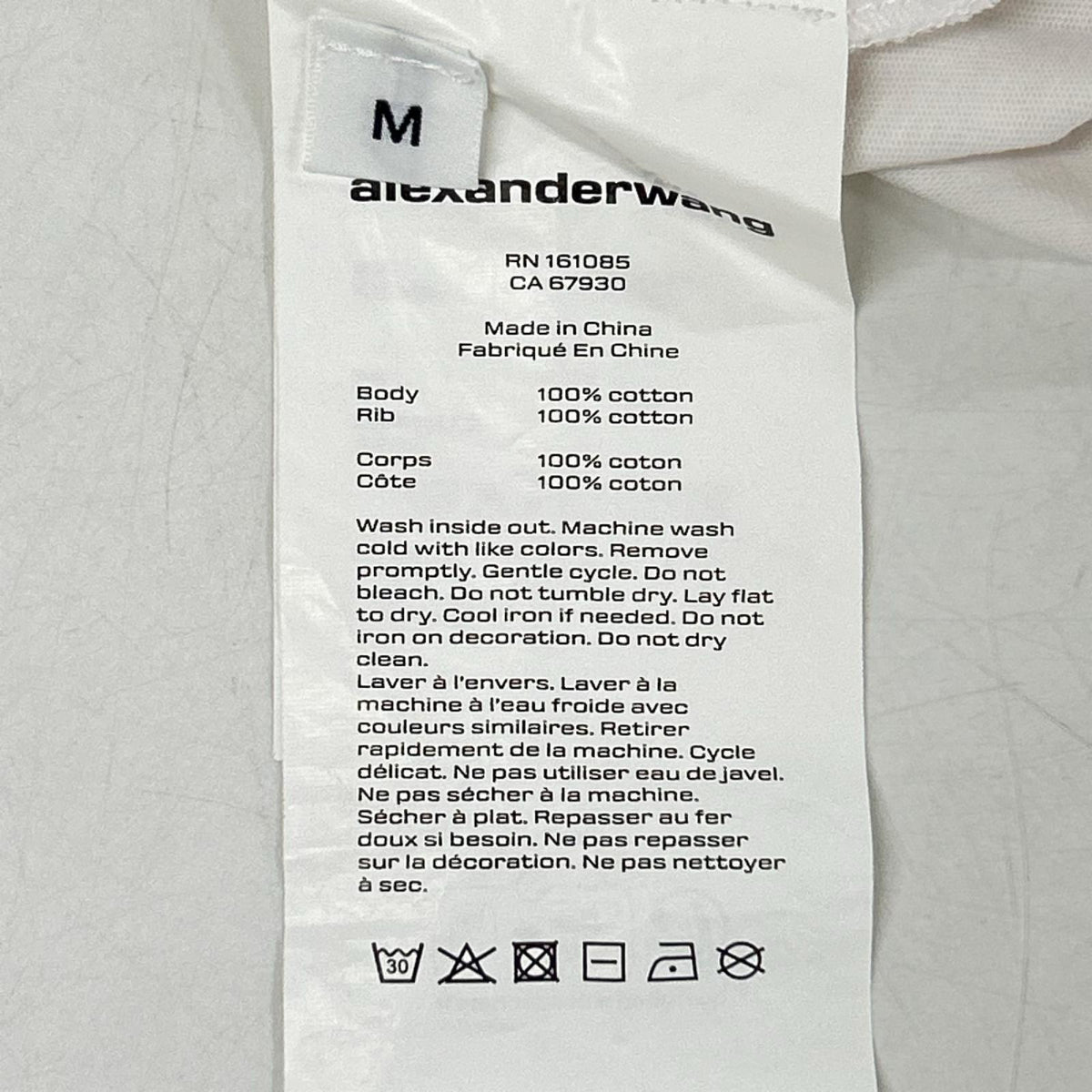ALEXANDER WANG アレキサンダーワン UCC2221528 ホワイト 胸ポケット クルーネック半袖Tシャツ トップス