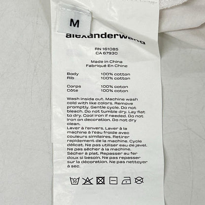 ALEXANDER WANG アレキサンダーワン UCC2221528 ホワイト 胸ポケット クルーネック半袖Tシャツ トップス