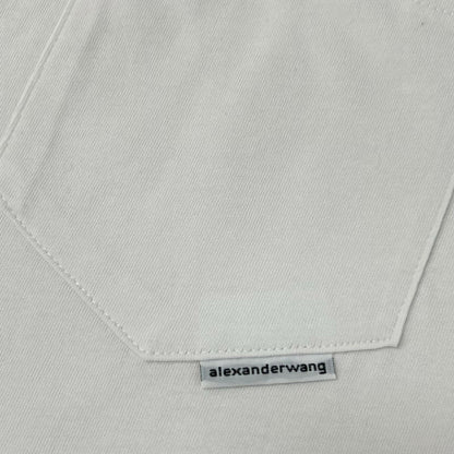 ALEXANDER WANG アレキサンダーワン UCC2221528 ホワイト 胸ポケット クルーネック半袖Tシャツ トップス