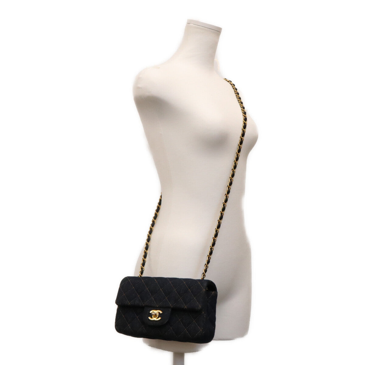 CHANEL シャネル 24/25クルーズ A69900 インディゴ デニム G金具 ミニマトラッセ20 ショルダーバッグ ショルダーバッグ