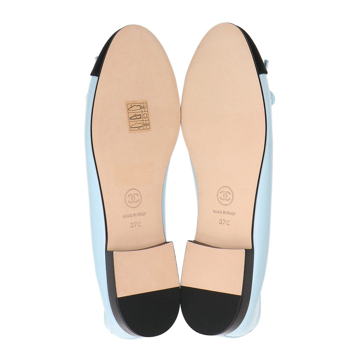 CHANEL シャネル 新品未使用 24S G02819 コンビココマーク バレリーナ フラットパンプス バレエシューズ シューズ