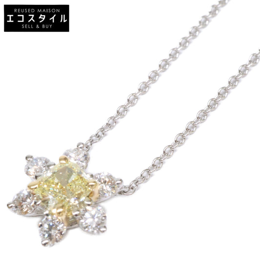 TIFFANY&Co. ティファニー 新品仕上げ済み PT950 x 750YG バターカップ イエローダイヤモンド ネックレス