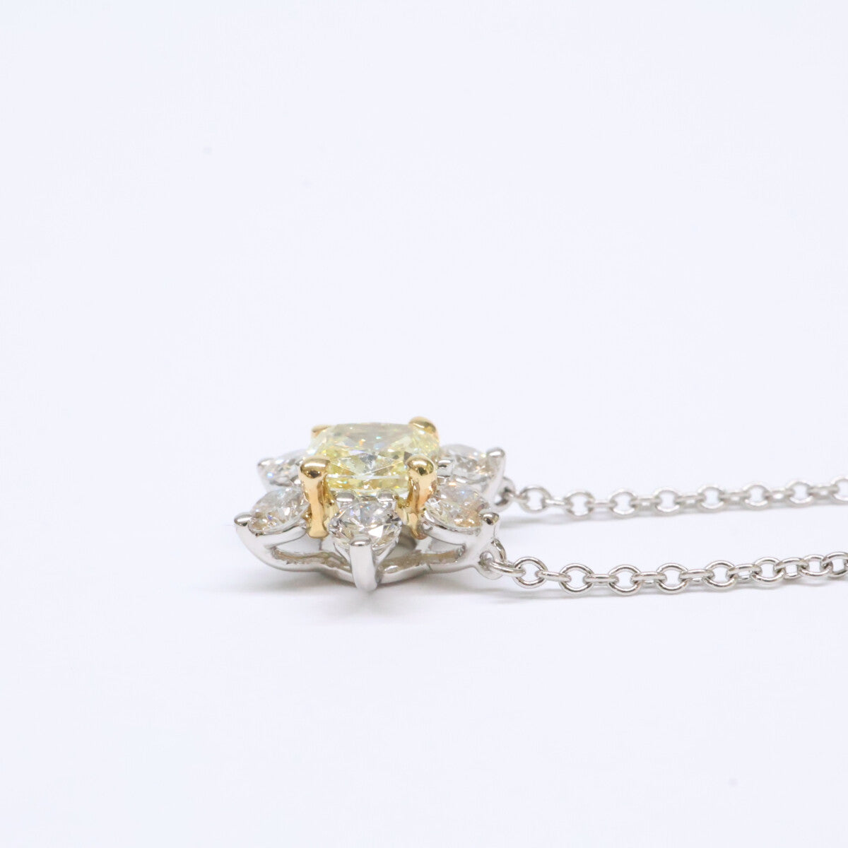 TIFFANY&Co. ティファニー 新品仕上げ済み PT950 x 750YG バターカップ イエローダイヤモンド ネックレス