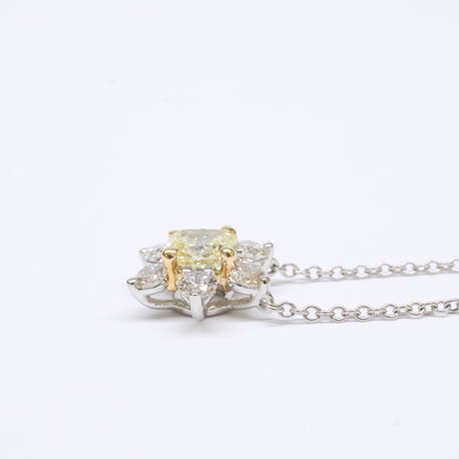 TIFFANY&Co. ティファニー 新品仕上げ済み PT950 x 750YG バターカップ イエローダイヤモンド ネックレス