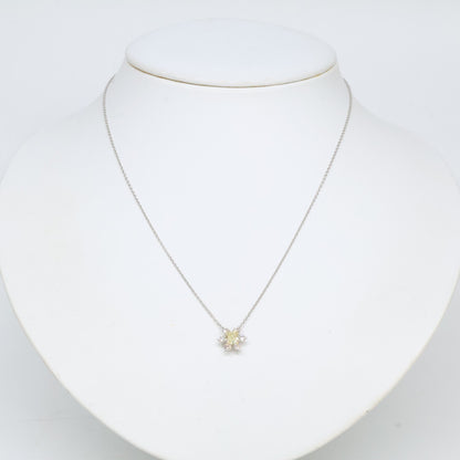 TIFFANY&Co. ティファニー 新品仕上げ済み PT950 x 750YG バターカップ イエローダイヤモンド ネックレス