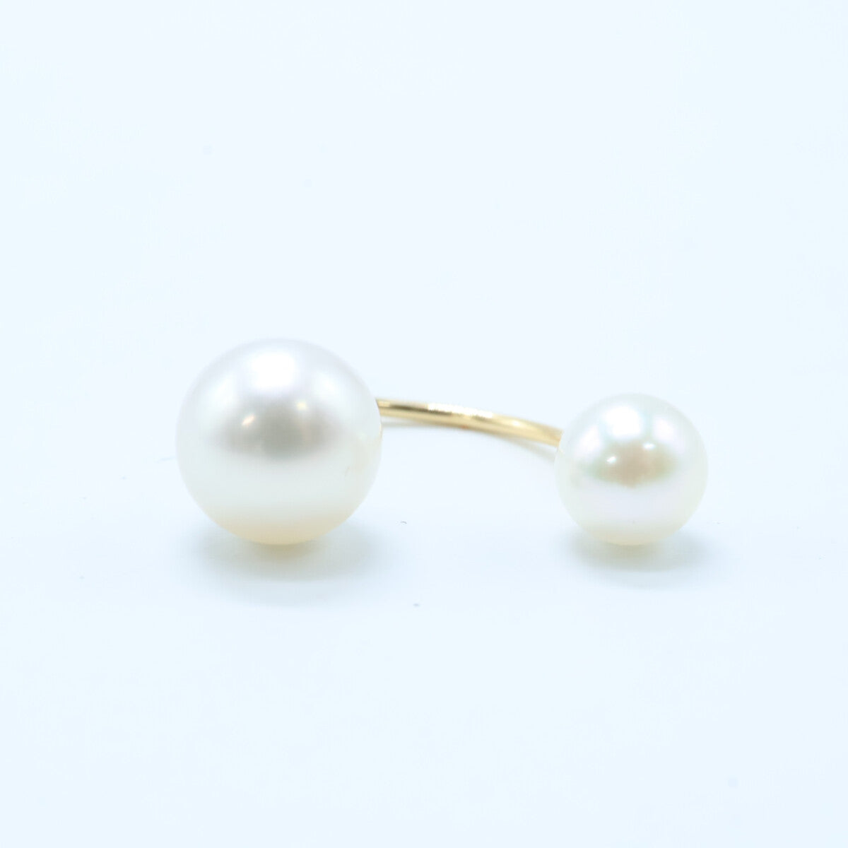 GINZA TANAKA ギンザタナカ K18 2Pパール 片耳 シングル ピアス