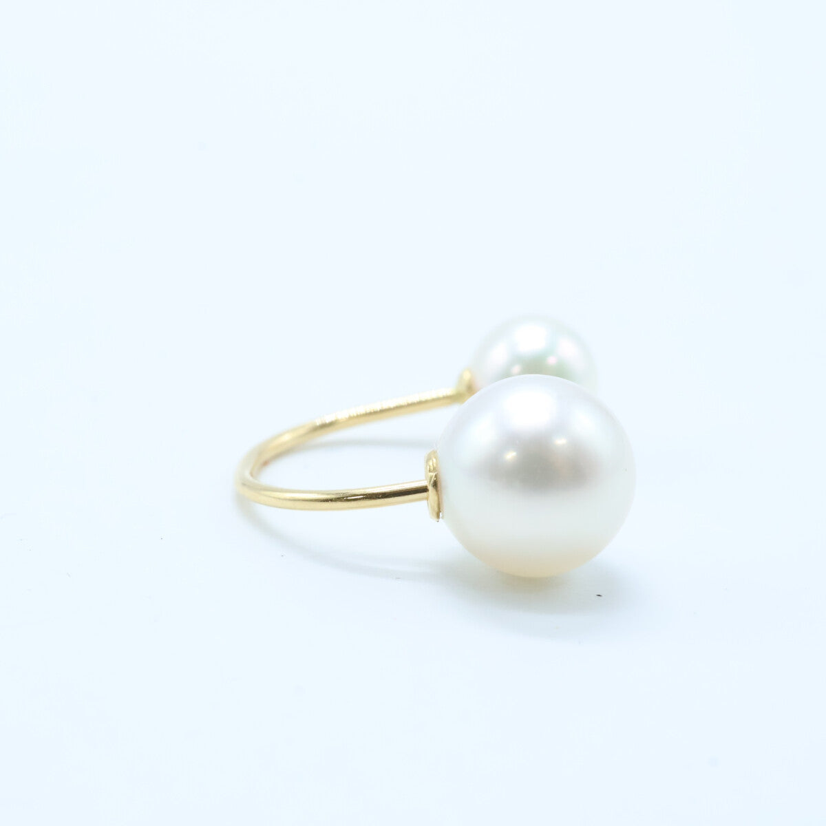 GINZA TANAKA ギンザタナカ K18 2Pパール 片耳 シングル ピアス