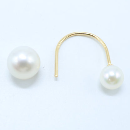 GINZA TANAKA ギンザタナカ K18 2Pパール 片耳 シングル ピアス