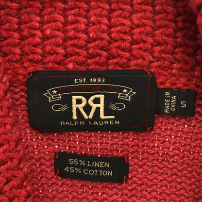 RRL ダブルアールエル レッド リネンコットン ミドルゲージショールカラーカーディガン トップス