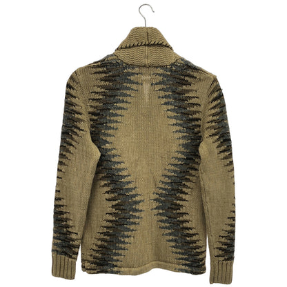 RRL ダブルアールエル 総柄 リネンコットン ミドルゲージショールカラーカーディガン トップス