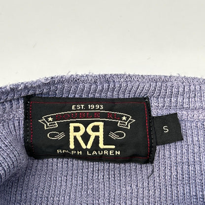 RRL ダブルアールエル パープル コットン ヘンリーネック サーマルニット トップス