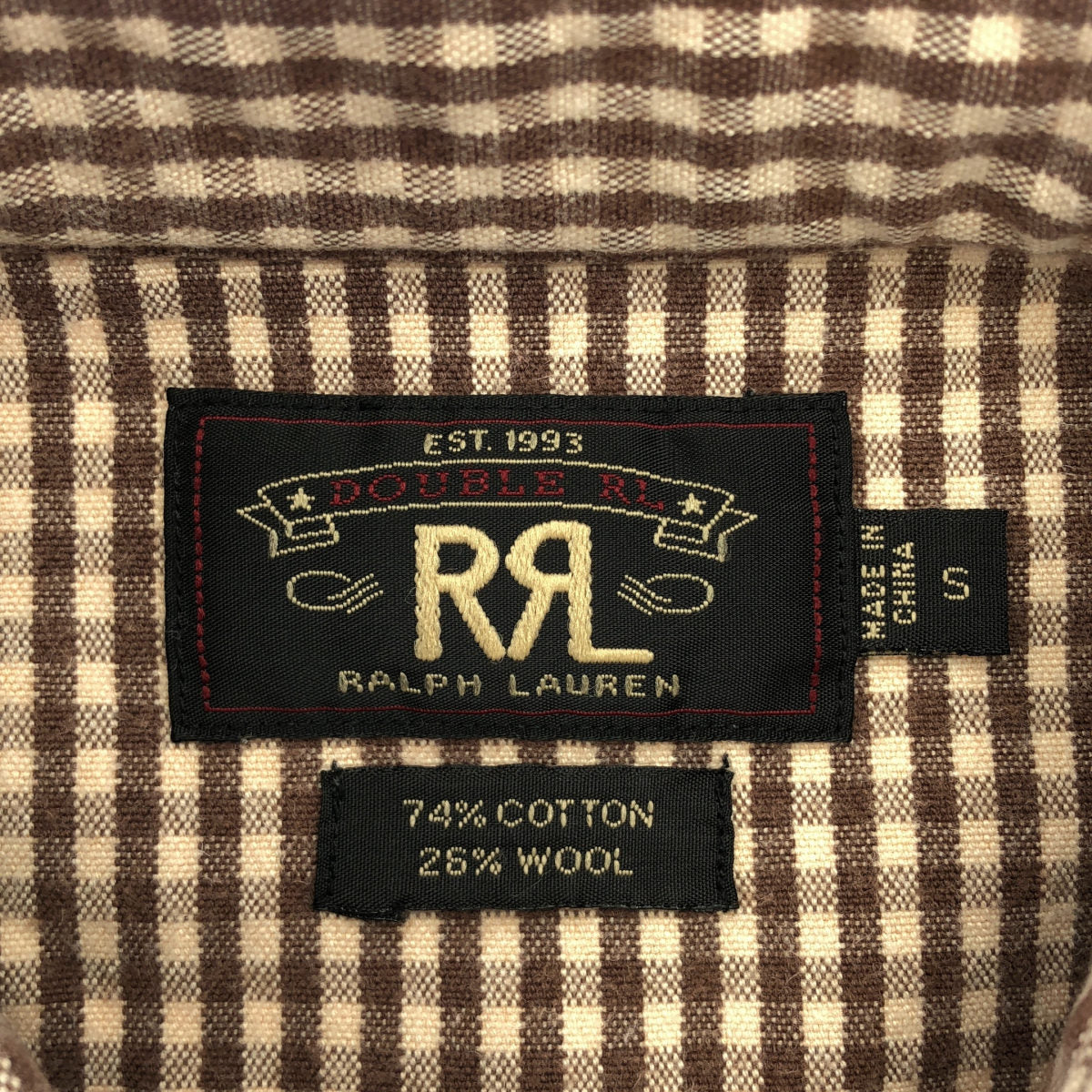 RRL ダブルアールエル ギンガムチェック コットンツイル ウエスタンシャツ トップス