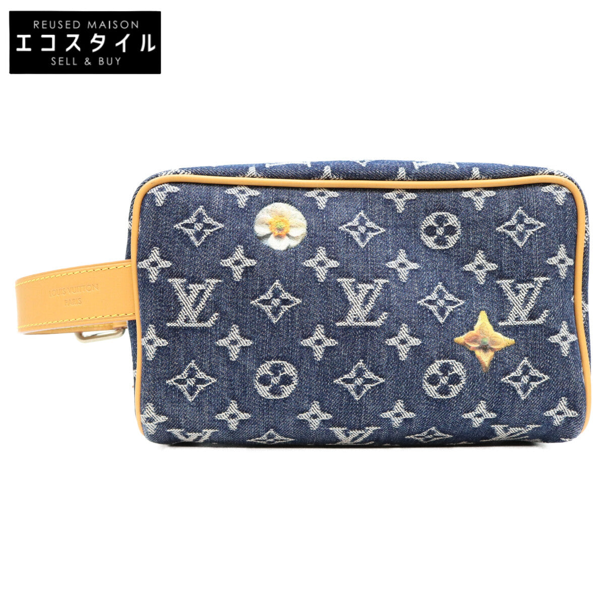 LOUIS VUITTON ルイヴィトン M28363 モノグラムデニムフラワー ロッカードップキット ハンドバッグ ハンドバッグ