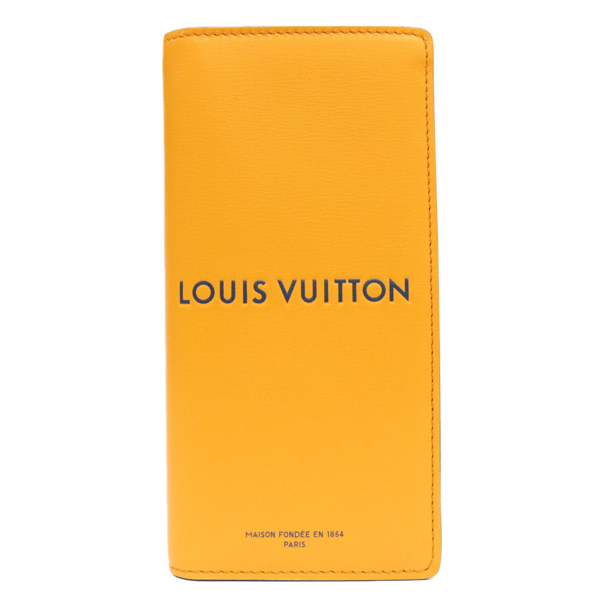 LOUIS VUITTON ルイヴィトン M2A555 LVパッケージング カウハイドレザー サフランオレンジ ポルトフォイユブラザ 長財布 長財布（小銭入れあり）