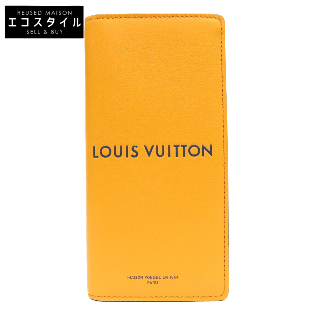LOUIS VUITTON ルイヴィトン M2A555 LVパッケージング カウハイドレザー サフランオレンジ ポルトフォイユブラザ 長財布 長財布（小銭入れあり）