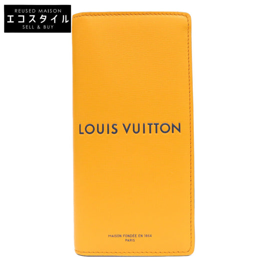 LOUIS VUITTON ルイヴィトン M2A555 LVパッケージング カウハイドレザー サフランオレンジ ポルトフォイユブラザ 長財布 長財布（小銭入れあり）