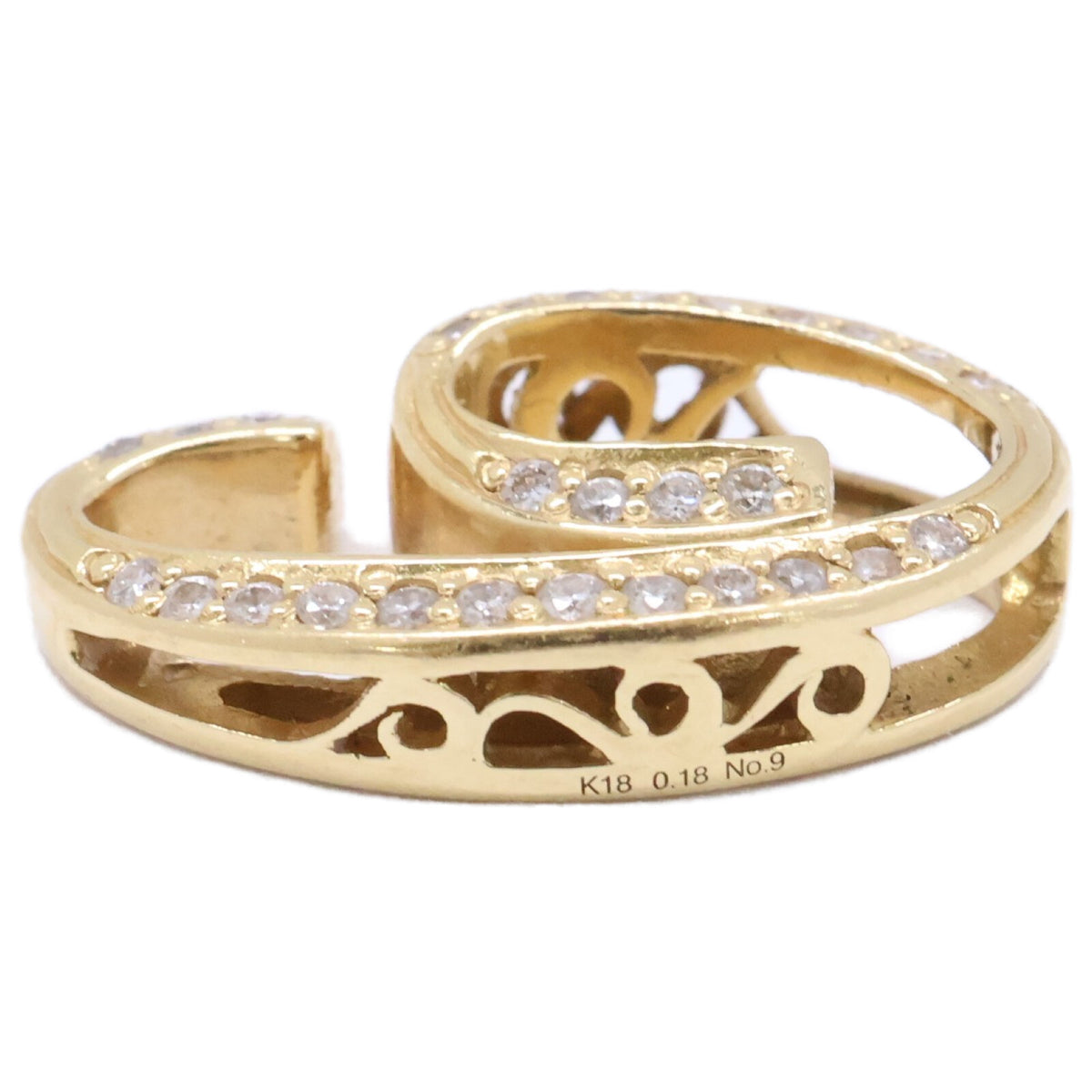 NOMBRE ノンブル 【美品】K18 0.18 No.9 ダイヤモンド ペンダントトップ