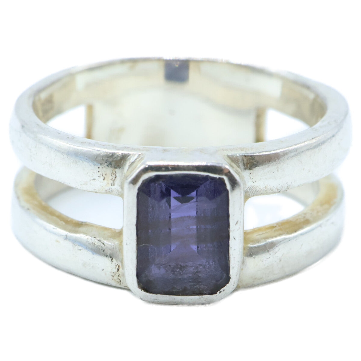 HASH. ハッシュ 925 IOLITE RECTANGLE RING アイオライト レクタングル リング 指輪