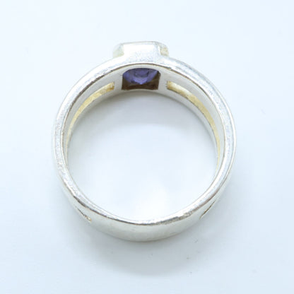 HASH. ハッシュ 925 IOLITE RECTANGLE RING アイオライト レクタングル リング 指輪