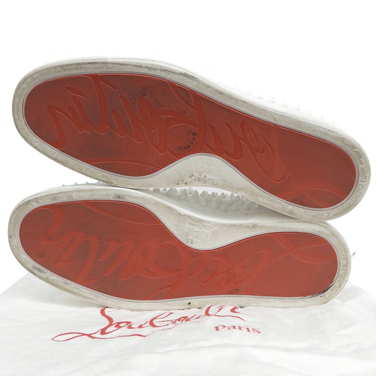 CHRISTIAN LOUBOUTIN クリスチャンルブタン ROLLER BOAT 白 スタッズ スリッポン スニーカー シューズ メンズ ホワイト 40 シューズ