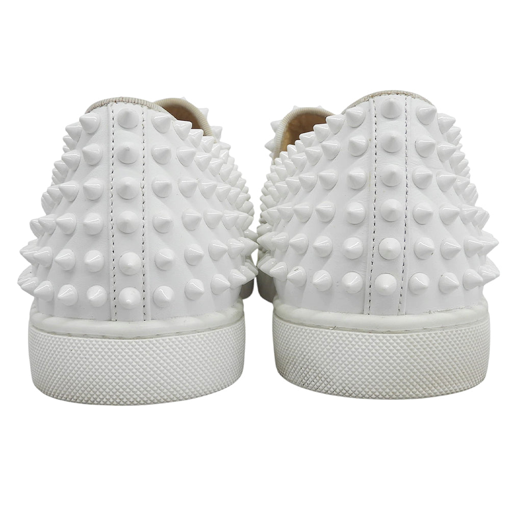 CHRISTIAN LOUBOUTIN クリスチャンルブタン ROLLER BOAT 白 スタッズ スリッポン スニーカー シューズ メンズ ホワイト 40 シューズ
