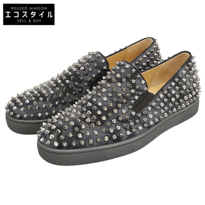 CHRISTIAN LOUBOUTIN クリスチャンルブタン ROLLER BOAT カモフラ柄 スタッズ スリッポン スニーカー シューズ メンズ グレー 40 1/2 シューズ