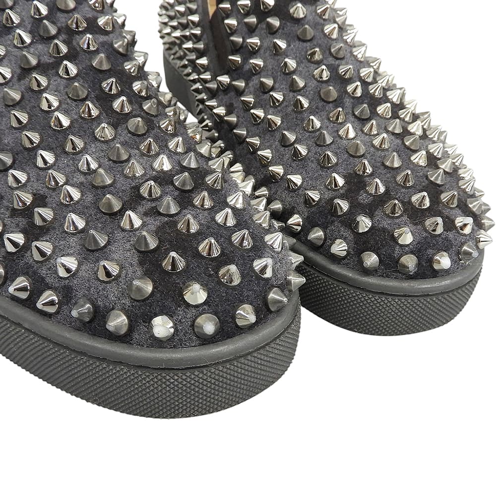 CHRISTIAN LOUBOUTIN クリスチャンルブタン ROLLER BOAT カモフラ柄 スタッズ スリッポン スニーカー シューズ メンズ グレー 40 1/2 シューズ