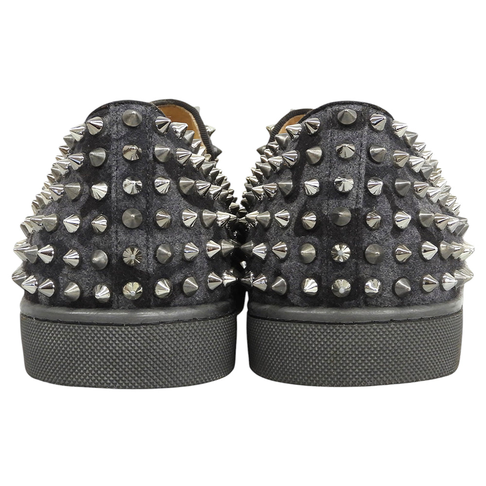 CHRISTIAN LOUBOUTIN クリスチャンルブタン ROLLER BOAT カモフラ柄 スタッズ スリッポン スニーカー シューズ メンズ グレー 40 1/2 シューズ