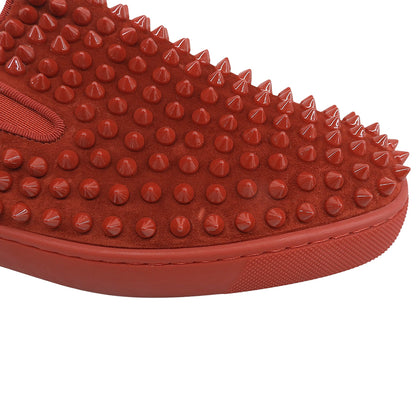 CHRISTIAN LOUBOUTIN クリスチャンルブタン 美品 ROLLER BOAT 赤 スタッズ スリッポン スニーカー シューズ メンズ レッド 40 シューズ