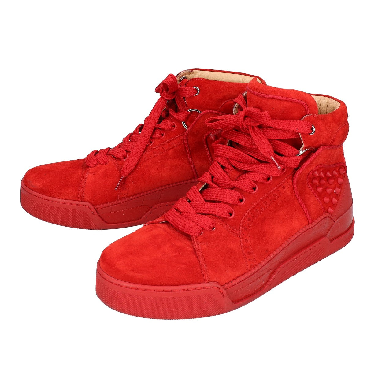 CHRISTIAN LOUBOUTIN クリスチャンルブタン 【美品】LOUBIKICK ルビキック スタッズ スエード ハイカットスニーカー シューズ
