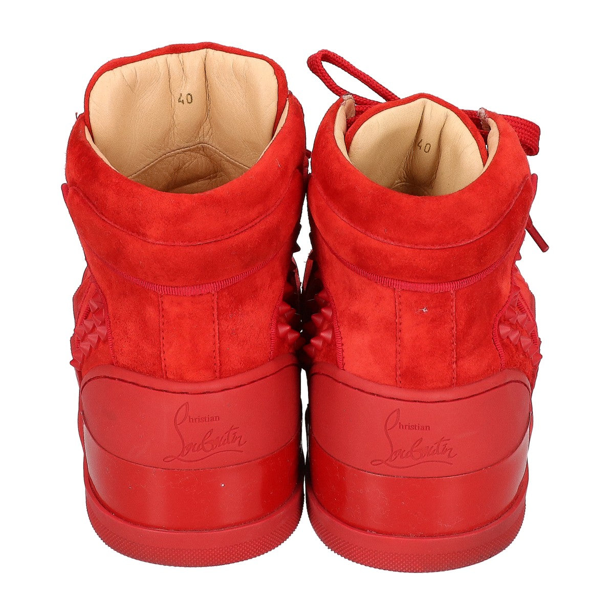 CHRISTIAN LOUBOUTIN クリスチャンルブタン 【美品】LOUBIKICK ルビキック スタッズ スエード ハイカットスニーカー シューズ