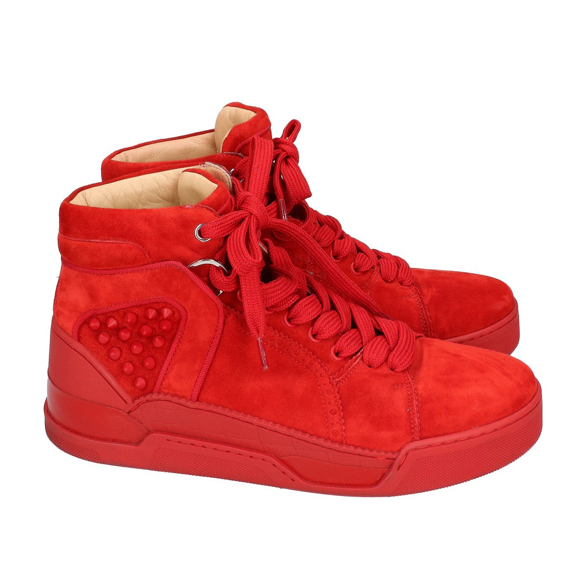 CHRISTIAN LOUBOUTIN クリスチャンルブタン 【美品】LOUBIKICK ルビキック スタッズ スエード ハイカットスニーカー シューズ