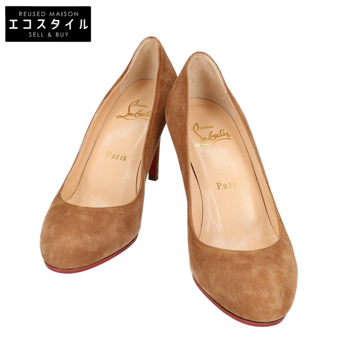 CHRISTIAN LOUBOUTIN クリスチャンルブタン 【美品】スエード アーモンドトゥ パンプス シューズ