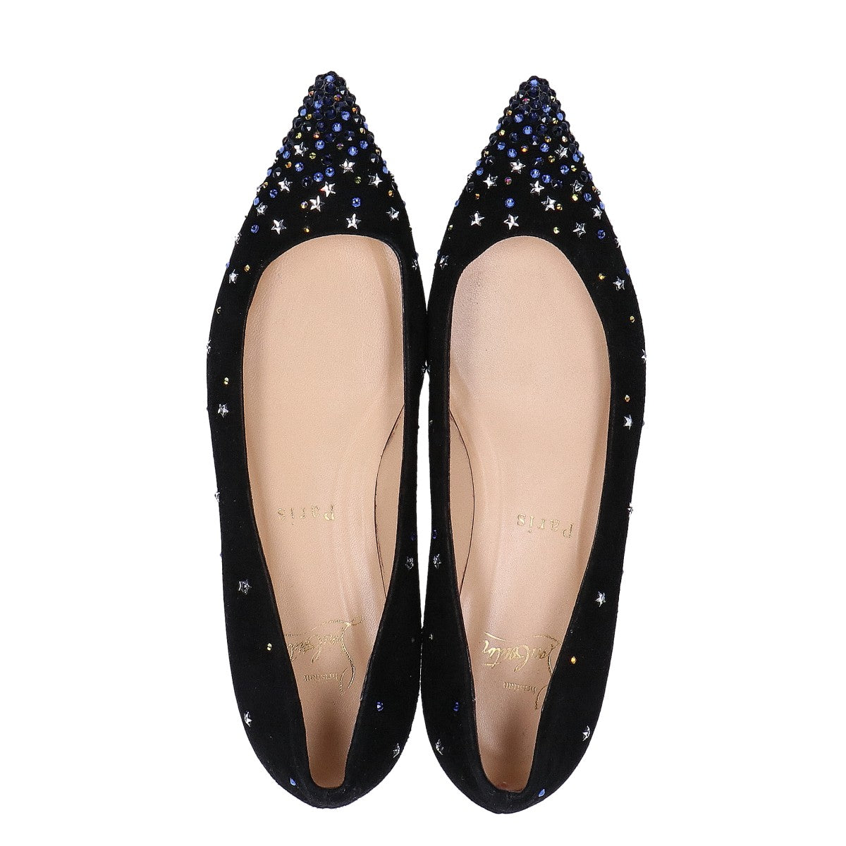 CHRISTIAN LOUBOUTIN クリスチャンルブタン スター ラインストーン スエード ポインテッドトゥ シューズ シューズ
