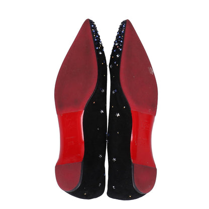 CHRISTIAN LOUBOUTIN クリスチャンルブタン スター ラインストーン スエード ポインテッドトゥ シューズ シューズ