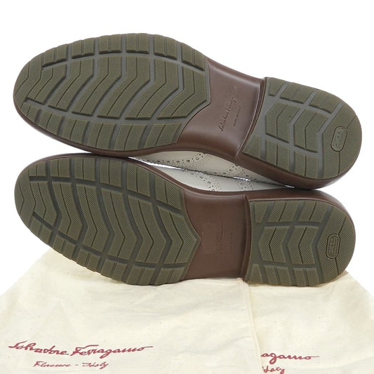 SalvatoreFerragamo サルバトーレフェラガモ 美品 ブローグ レザー シューズ メンズ ホワイト 8 シューズ