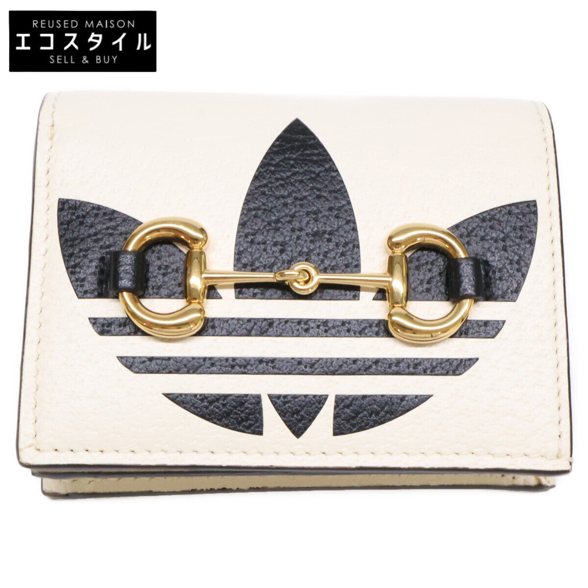 GUCCI グッチ x adidas アディダス 【美品】702248 ホースビット ショルダーウォレット 二つ折り財布（小銭入れあり）